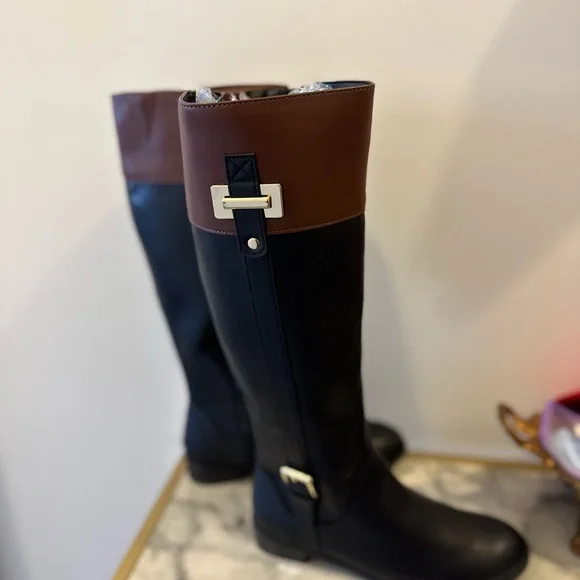 NEW Karen Scott Black and Brown Women's Riding Boots - Picture 4 of 6